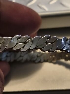 Alpaca Silver Twist Look Bracelet Unsigned